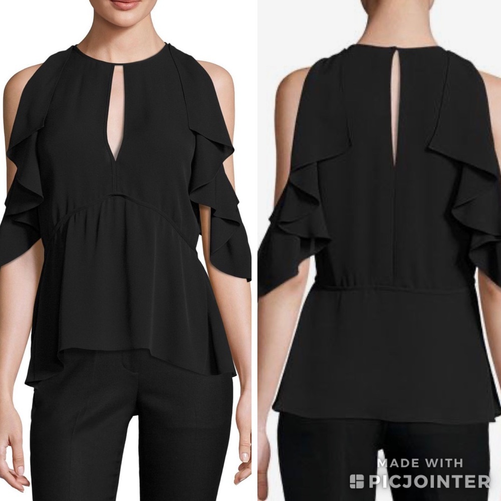 ❌NOT FOR SALE❌L’AGENCE Desiraya Ruffle Cold Shou - Picture 4 of 16